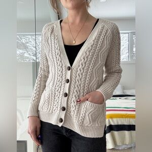 Grandpa fisherman cable knit cardigan xs-small